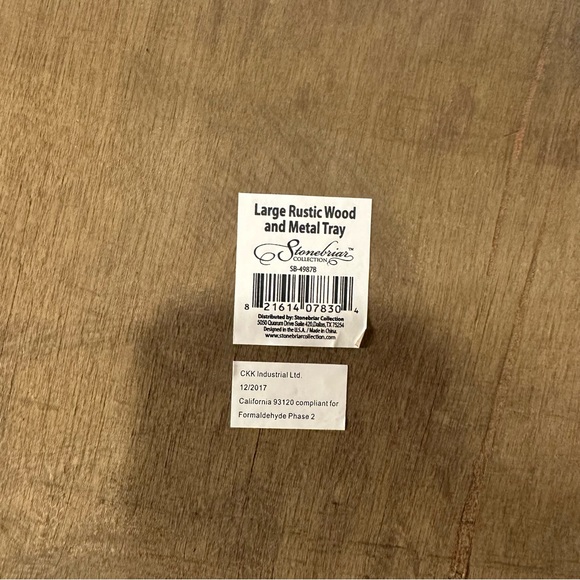 Set of 2 Rustic wooden and metal trays - Picture 6 of 8